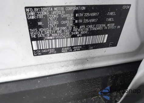 2025 Toyota Rav4 Hybrid Le z USA, uszkodzony, nr VIN JTMMWRFVXSD282652